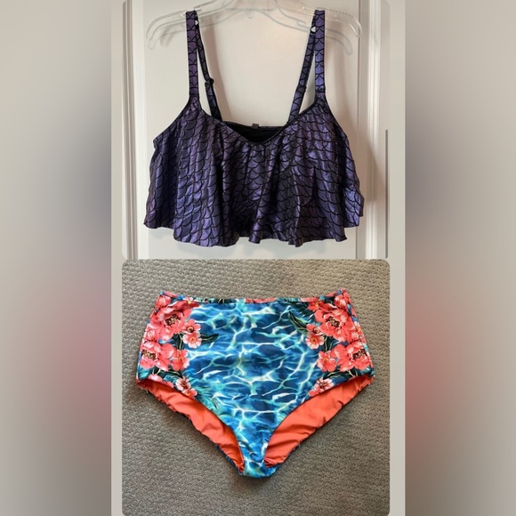torrid Other - 2 torrid bathing suit separates! Reversible bottoms AND purple mermaid top